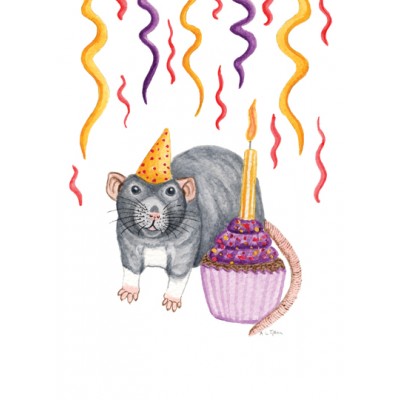 Party Streamers and Cupcake