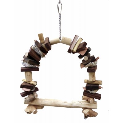 Natural Swing Perch - Leather and Shell