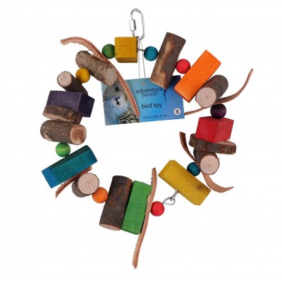 Wood Blocks and Leather Wreath